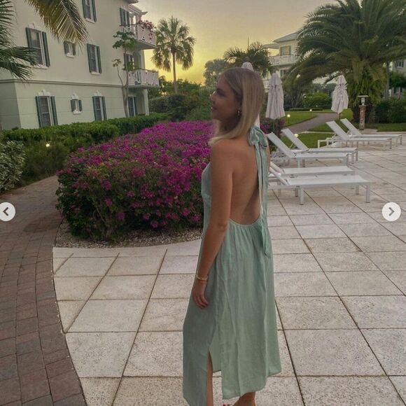 H&M Mint Green Halter Dress - Size M - Picture 3 of 3